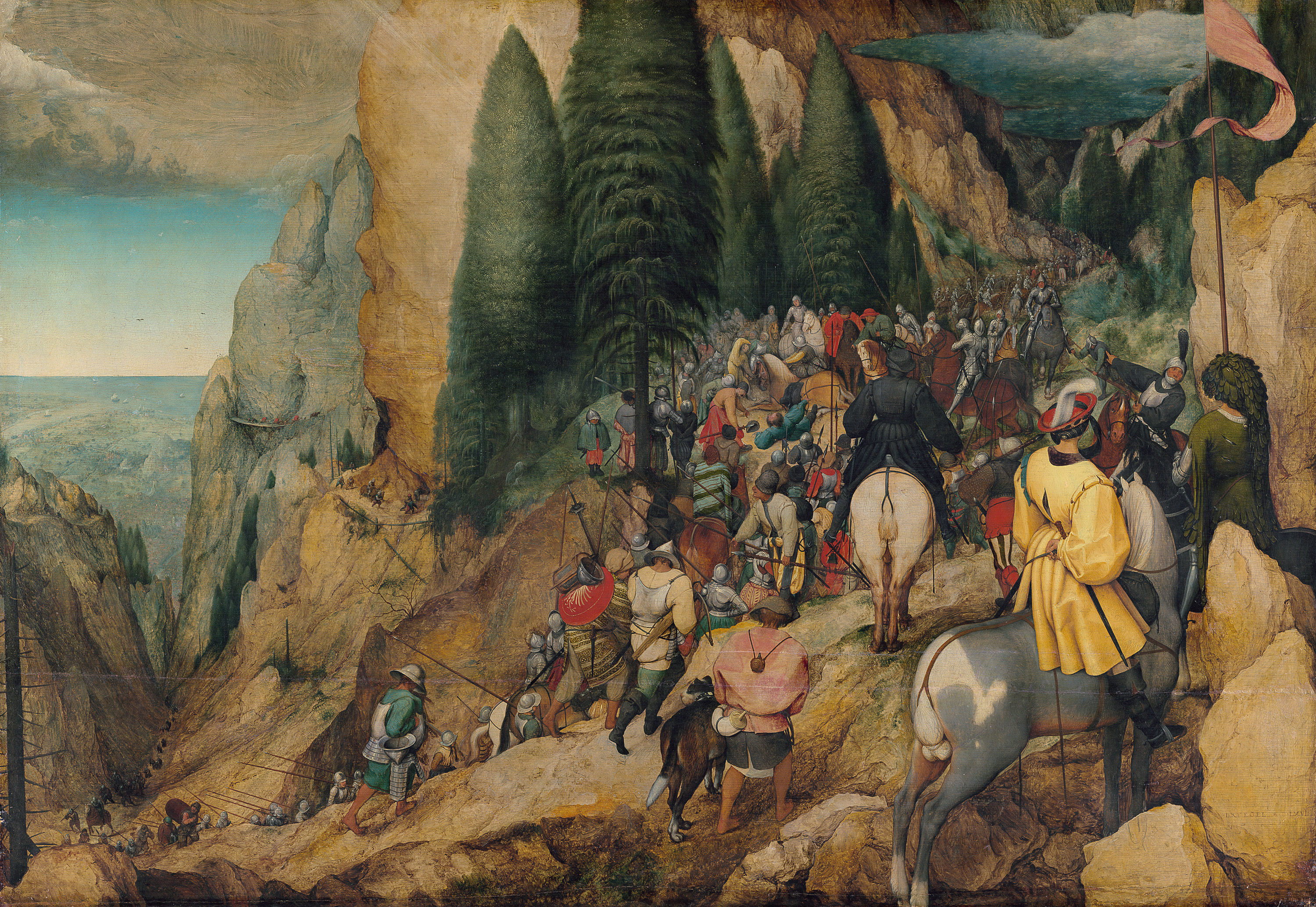 Detail from Bruegel's <em>Conversion of Paul</em>